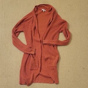BP Cozy Dark Coral Cardigan